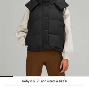 Lululemon Wunder Puff 600-Down-Fill Cropped Vest